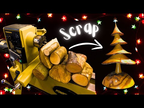 Видео: Деревянная токарная елка из обрезков