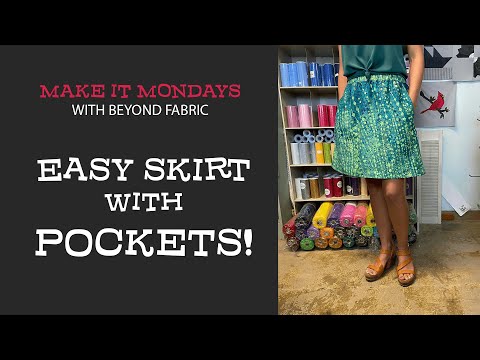 Видео: Сшейте простую юбку с карманами — сделайте это в понедельник — быстрая выкройка по вашим собствен...