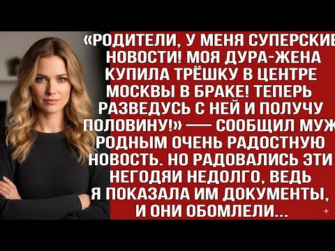 Видео: «МОЯ ЖЕНА КУПИЛА ТРЁШКУ В ЦЕНТРЕ МОСКВЫ! ТЕПЕРЬ РАЗВЕДУСЬ И ПОЛУЧУ ПОЛОВИНУ!» — СООБЩИЛ МУЖ РОДНЫМ