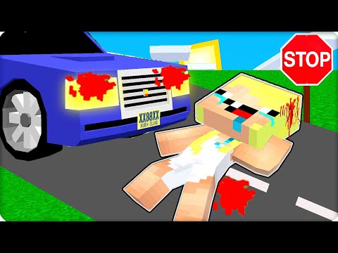 Видео: 🤧 МЕНЯ СБИЛА МАШИНА в МАЙНКРАФТ! НУБИК