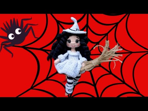 Видео: Вязаная ведьмочка крючком|Каркасная кукла амигуруми#tutorial #мастеркласс #amigurumi #helloween