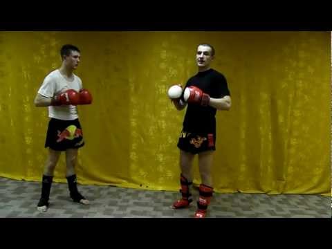 Видео: Тайский бокс. Комбинация для тайского бокса из 2 ударов ногами .avi