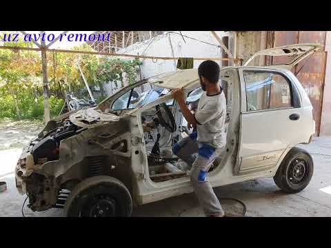 Видео: MATIZ BEST.O‘TA QATTIQ URILGAN. BODY REPAIR SHEVROLET BEST ПЕРЕВЁРНУТЫЙ МАТИЗ.