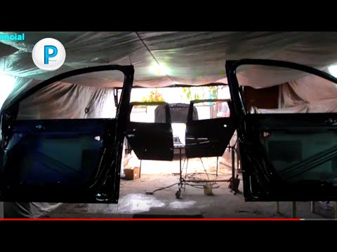 Видео: Были двери разного цвета стали одного - покраска в гараже