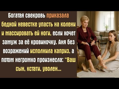 Видео: Богатая свекровь приказала бедной невестке упасть на колени и массировать ей ноги, если хочет...