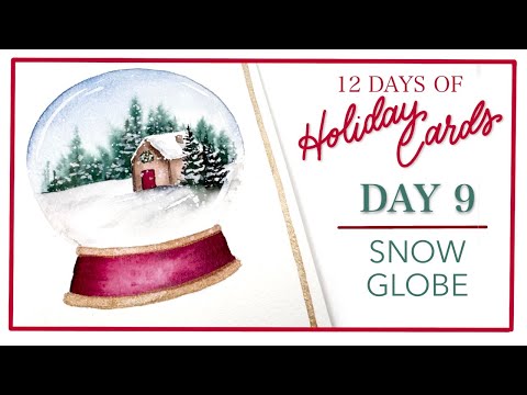 Видео: Раскрась снежный шар! День 9 из 12 праздничных открыток!
