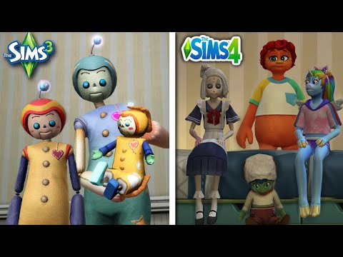 Видео: Sims 3 против Sims 4 — Воображаемые друзья