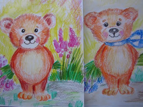 Видео: Рисуем самого милого оранжевого медведя