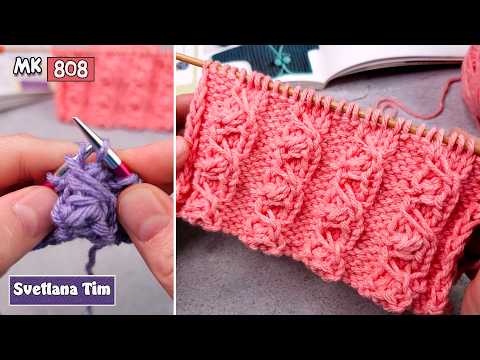 Видео: ЛЕГКИЙ и КРАСИВЫЙ 💛 Узор спицами, который идеально подойдет для шапок, носков и варежек