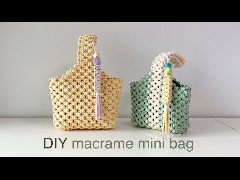 Видео: DIY | macrame mini tote bag | Сделай сам | мини-сумка макраме