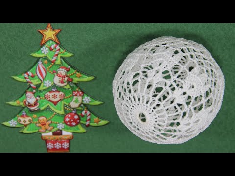 Видео: 🌲🌲🌲Новогодний ШАР быстро и просто КРЮЧКОМ! Схема.