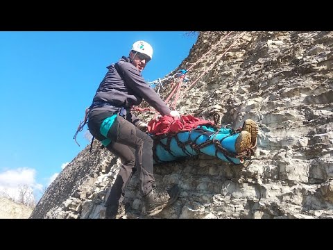 Видео: Тренировка "Подъём, спуск и транспортировка пострадавшего" 13.02.2022