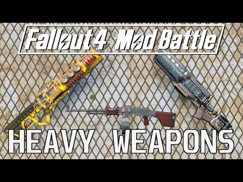 Видео: 11 модов тяжёлого оружия для Fallout 4 — Mod Battle