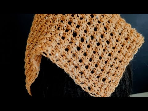 Видео: Как связать косынку с пайетками спицами мастеркласс. Тренд лета
