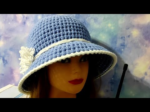Видео: ШЛЯПКА ,,КЛОШ,, крючком. Видео для начинающих.