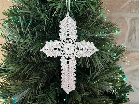 Видео: Крестик связанный крючком - #1