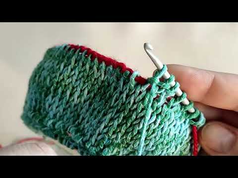 Видео: Изнаночные и реверсивные петли в тунисском вязании. Тунисский двухцветный жаккард