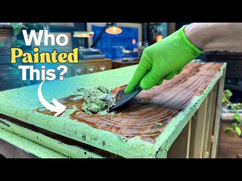 Видео: Эпизод 133 Я нашёл этот дешёвый, уродливый, покрашенный комод MCM и отреставрировал его.