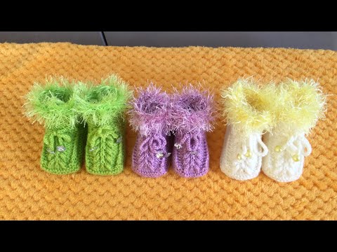 Видео: ДЕТСКИЕ  ПИНЕТКИ  С   УЗОРОМ  «ГИАЦИНТ». ( на русском языке ) Часть 1  ❤️❤️❤️CHAUSSONS  POUR  BÉBÉ