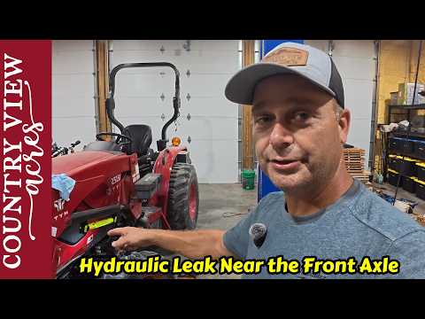 Видео: Заготавливаем остатки сена. Хватит ли его на зиму? Устранение утечки в гидросистеме TYM 2515