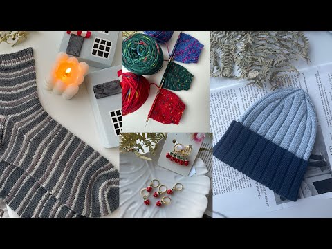 Видео: Итоги последней недели октября. Готовые работы, образцы из новых цветов носочной пряжи.