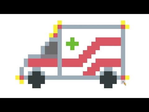 Видео: Pixel Art | Рисую машину скорой помощи
