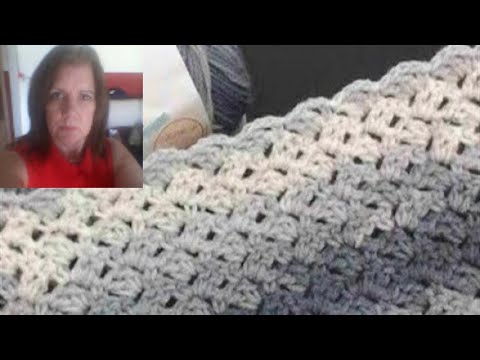 Видео: Вязаный плед для начинающих. Этот простой ромбовидный узор очень красивый.