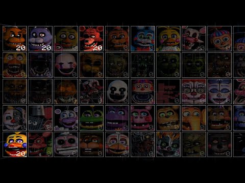 Видео: Ultimate Custom Night. ПЕРСОНАЖИ ФНАФ 1, НО С РОК ЧИКОЙ. 