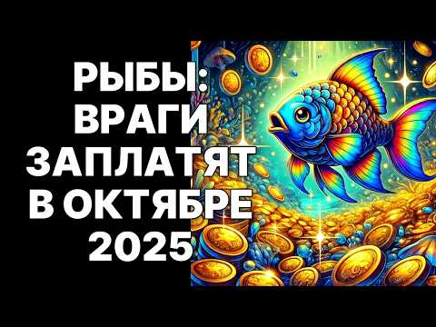 Видео: 🔴🐟Рыбы, Октябрь 2025: 😨Ваши ВРАГИ ЗАПЛАТЯТ! 🤑Вас ждет БЕЗУМНОЕ БОГАТСТВО❗
