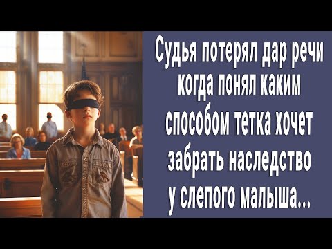Видео: Судья онемел, когда понял каким способом тетка хочет забрать наследство у слепого малыша...