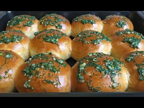 Видео: Пампушки с Чесноком Воздушные и Невероятно Вкусные!!! / Булочки с Чесноком / Garlic Buns
