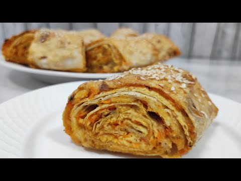 Видео: Рулет из лаваша и куриного мяса в духовке!Լավաշով և հավի մսով ռուլետ ՝ ջեռոցում