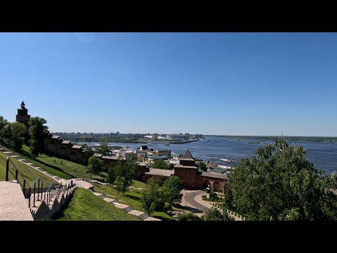 Видео: City walking #183. Nizhny Novgorod. Strelka and Kremlin. (Нижний Новгород. Стрелка и Кремль)