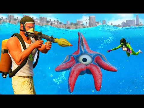 Видео: ТЕҢІЗ МОНСТРЫН ТАПТЫҚ (GTA V)