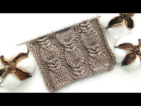 Видео: Узор спицами. Очень красивые косы для шапок, шарфов, джемперов, детских изделий.