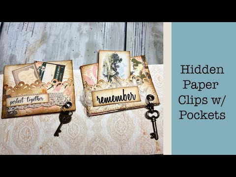 Видео: Удобная спрятанная скрепка с маленьким кармашком для хранения ненужных записей, идеи для хранения...