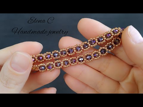Видео: DIY Easy Beaded Bracelet Tutorial Простой браслет из бисера и бусин #beadedbracelet #beadedjewelry