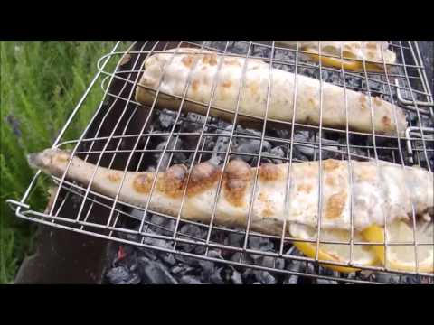 Видео: Минтай на огне.  Pollock on fire