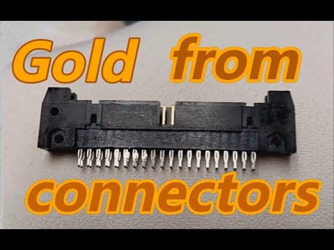 Видео: Золото из разъёмов. Извлечение золота из контактов разъёмов. Часть 1.