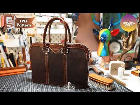 Видео: Портфель | Бесплатная выкройка и пошаговое руководство