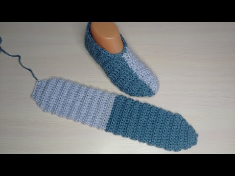 Видео: өңай жане тез  шұлық тоқып үйрену. следки одним полотном.вязание крючком.