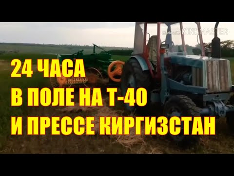 Видео: 24 часа в поле на Т-40 и прессе Киргизстан