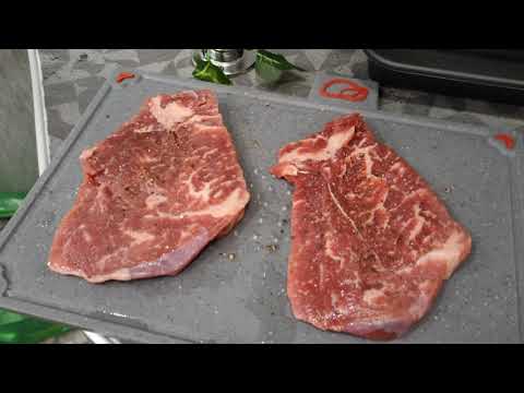 Видео: Готовим стейки из мраморной говядины на гриле Tefal OptiGrill Elite