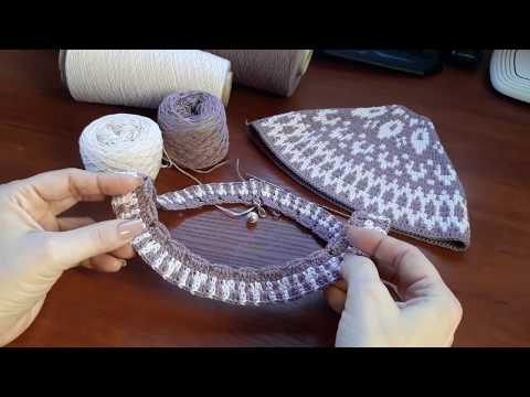 Видео: Джемпер жаккард крючком. Часть 3. Кокетка 4-6 ряды. Ответы на вопросы.