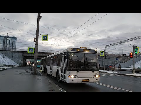 Видео: Автобус, маршрут №130 ЛиАЗ-6213.20 б.5512 (информатор Виктор Трещёв) (19.11.2022) Санкт-Петербург