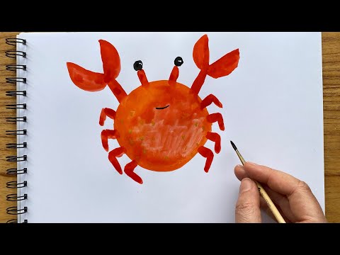 Видео: Как нарисовать КРАБА