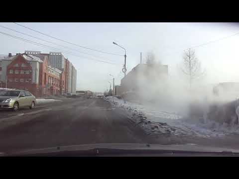 Видео: Зимний Омск: Из Амурского поселка в центр.