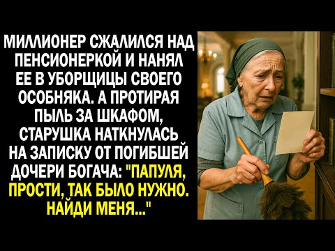 Видео: Старушка нашла записку от погибшей дочери богача: "Папуля, прости, так было нужно. Найди меня..."