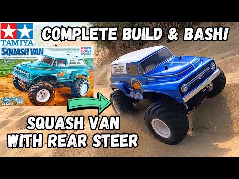 Видео: Tamiya Squash Van: полная сборка и запуск с лучшими советами! Комплект 58725: бесколлекторный и с...