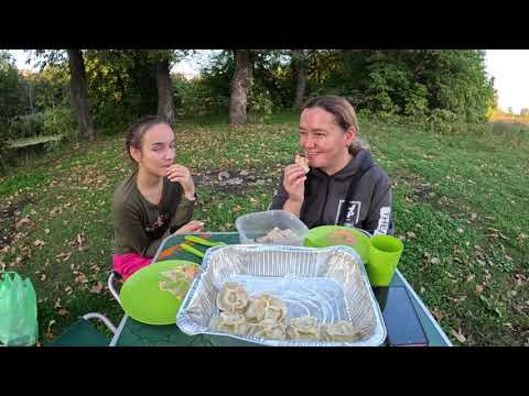 Видео: Ужин на природе #манты #mukbang #еда #природа 